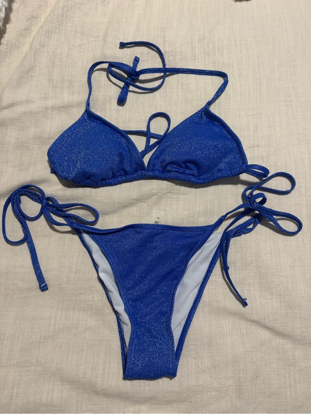 Blue sparkle bikini